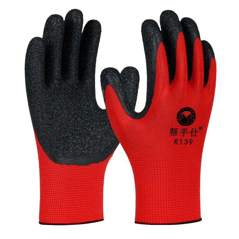 Protective Gloves Wear Rubber Leather Industrial Gloves For Work Waterproof