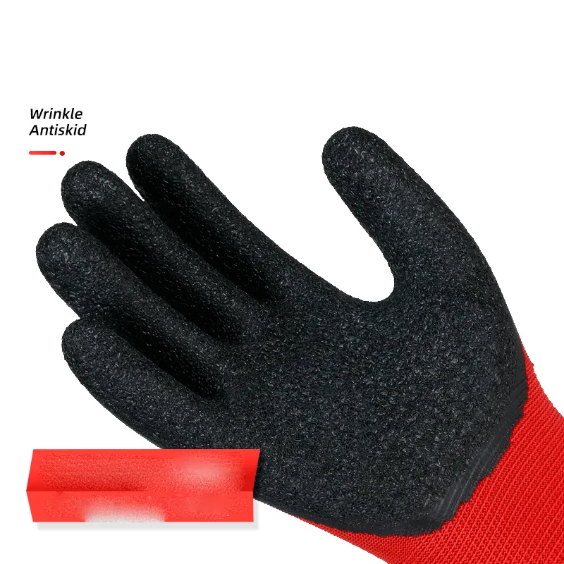 Protective Gloves Wear Rubber Leather Industrial Gloves For Work Waterproof