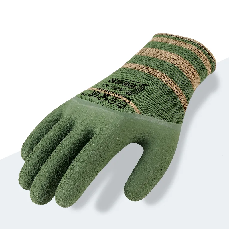 Construction Engineering Latex Coating Wear Resistant Anti-Slip Labor Protection Industrial Gloves