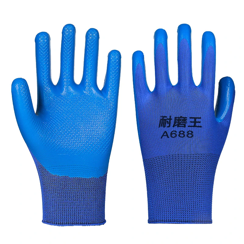 Wholesale High Quality Smooth Coated Industrial Gloves Waterproof And Wear Resistant