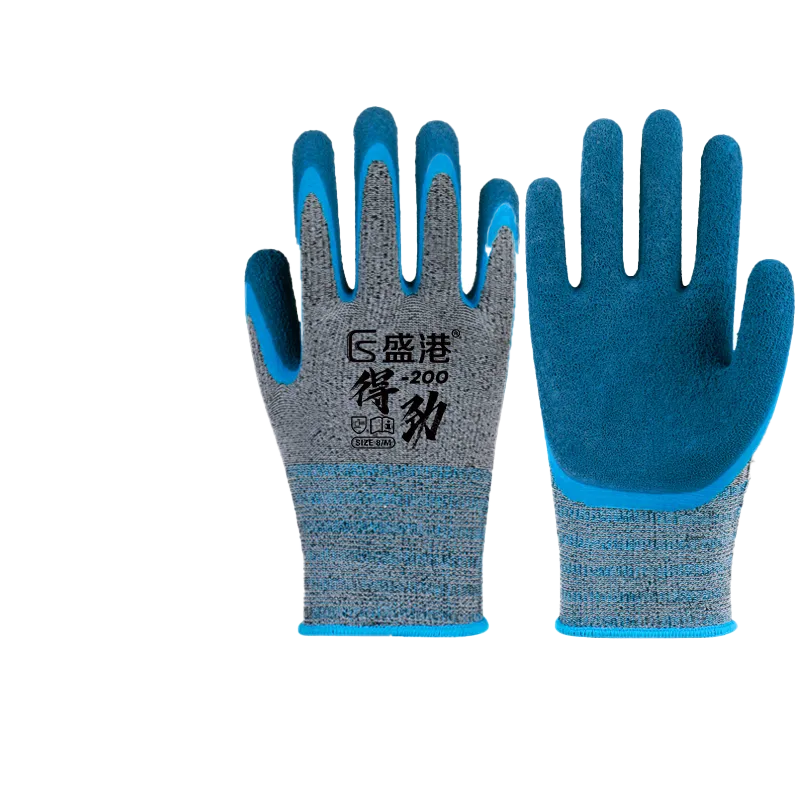 Hot Selling Wholesale Impact Resistant Non-Slip Safety Work Gloves Latex Coated Industrial Gloves