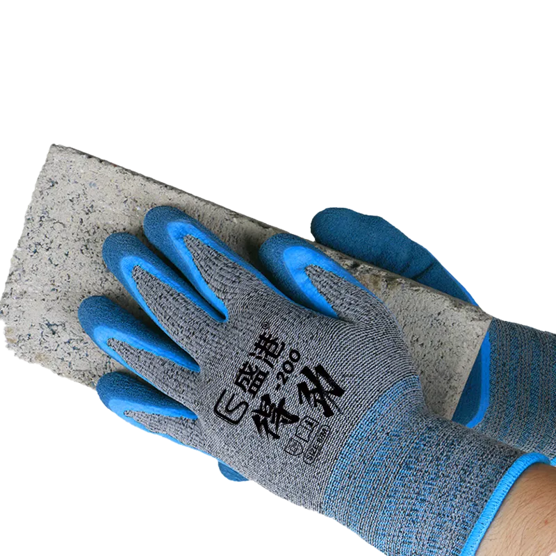 Hot Selling Wholesale Impact Resistant Non-Slip Safety Work Gloves Latex Coated Industrial Gloves
