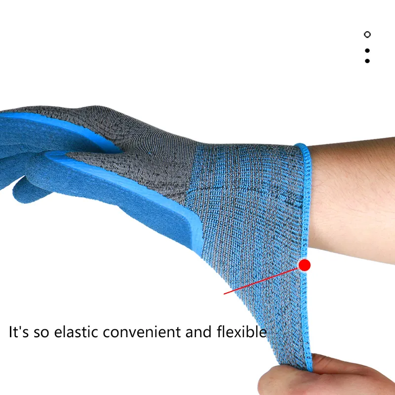 Hot Selling Wholesale Impact Resistant Non-Slip Safety Work Gloves Latex Coated Industrial Gloves