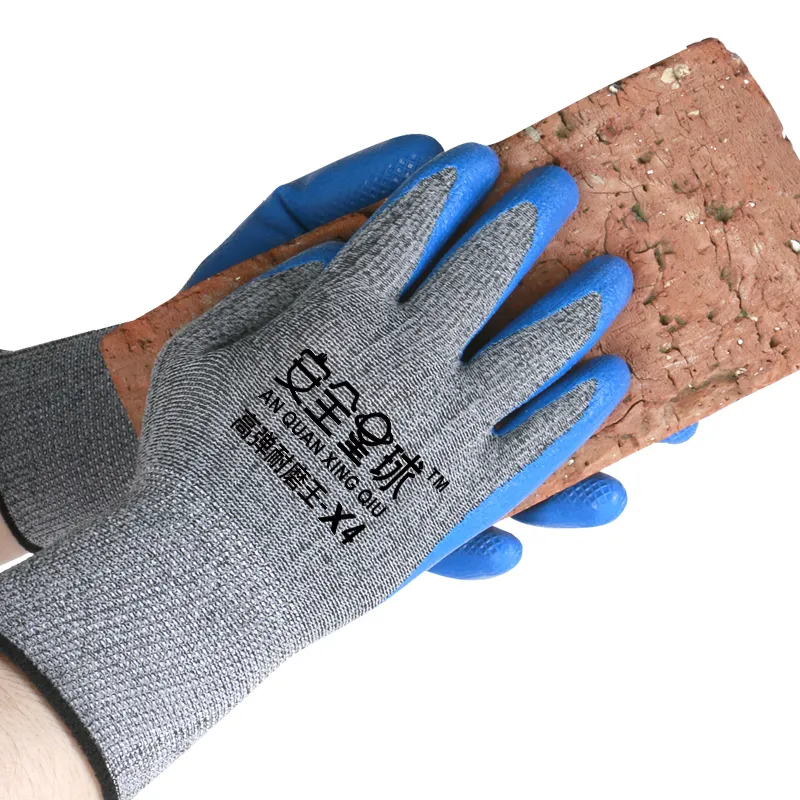 Wear Resistant Latex Waterproof Work Gloves Men's Worksite Industrial Construction Gloves