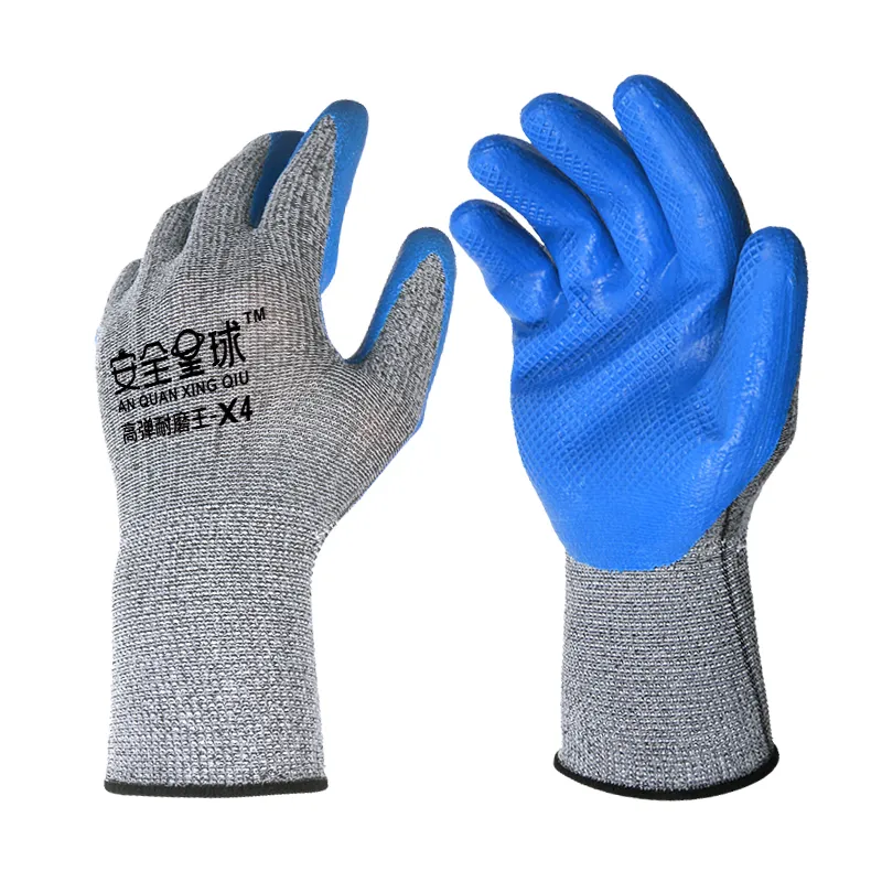 Wear Resistant Latex Waterproof Work Gloves Men's Worksite Industrial Construction Gloves