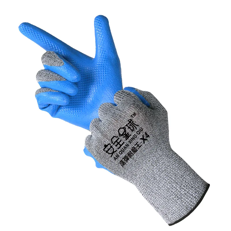 Wear Resistant Latex Waterproof Work Gloves Men's Worksite Industrial Construction Gloves