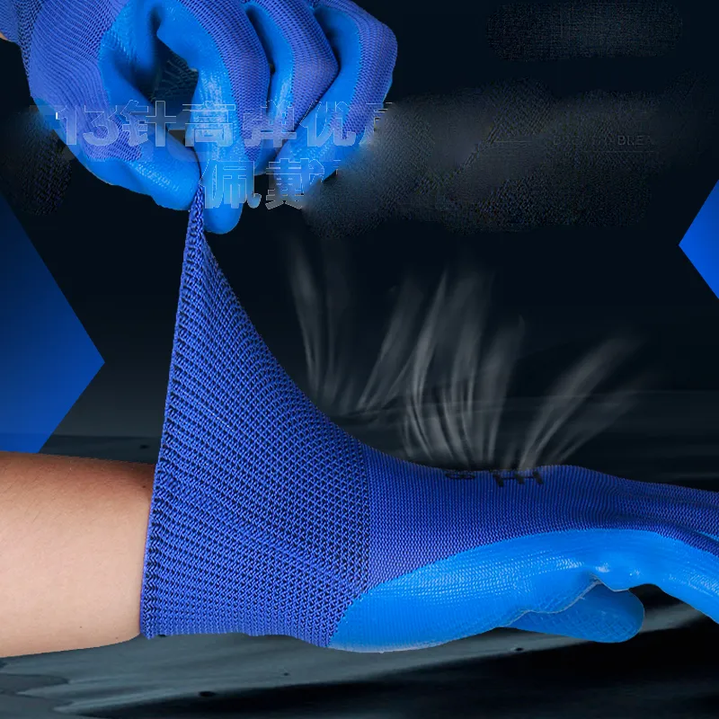 Wholesale High Quality Smooth Coated Industrial Gloves Waterproof And Wear Resistant