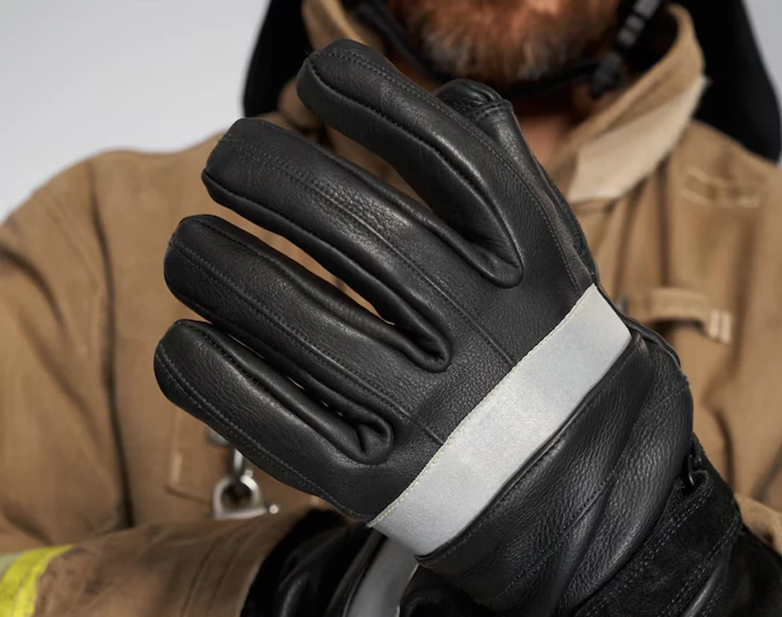 womens green leather gloves